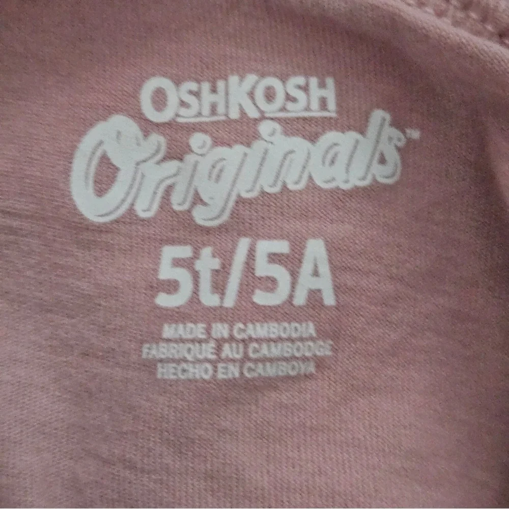OshKosh B'gosh Girls Pink Unicorn Long Sleeve Graphic‎ Tee Shirt 5T